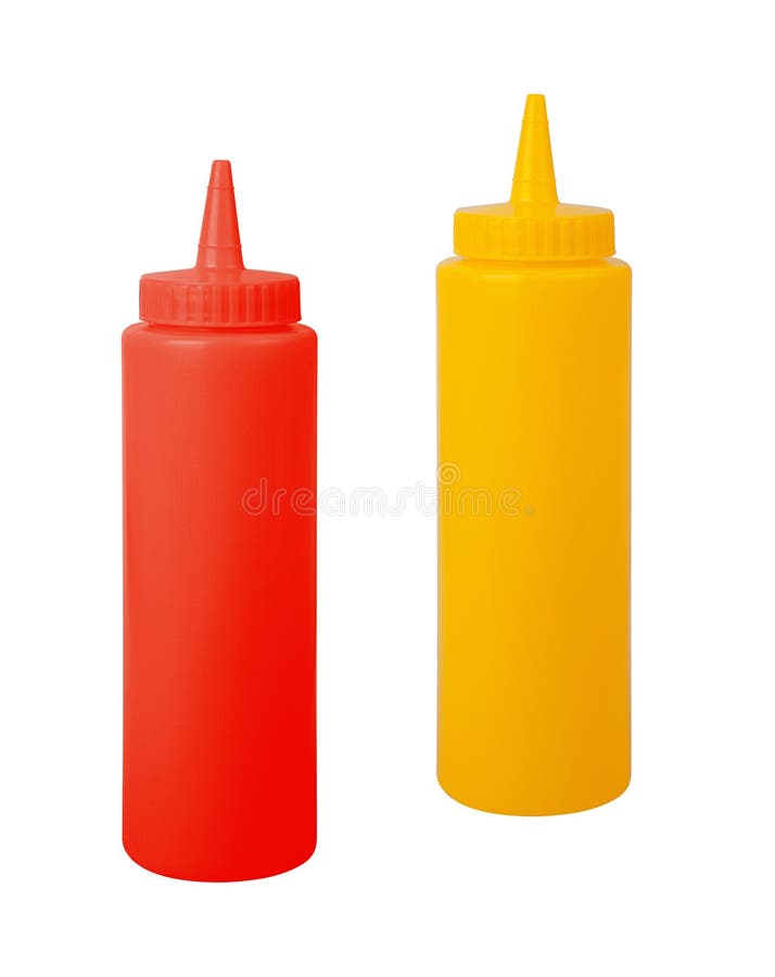 Ketchup and Mustard Bottles Isolated Stock Photo Image of isolated