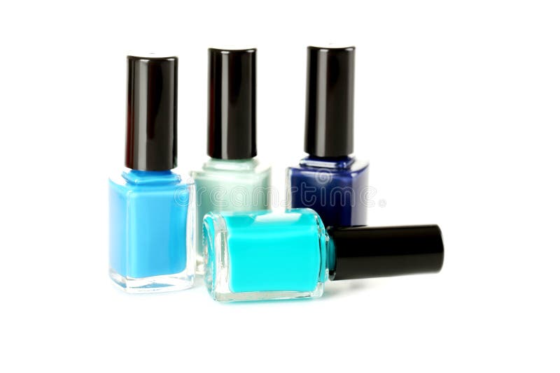 Bottles of nail polish stock image. Image of isolated 64250373