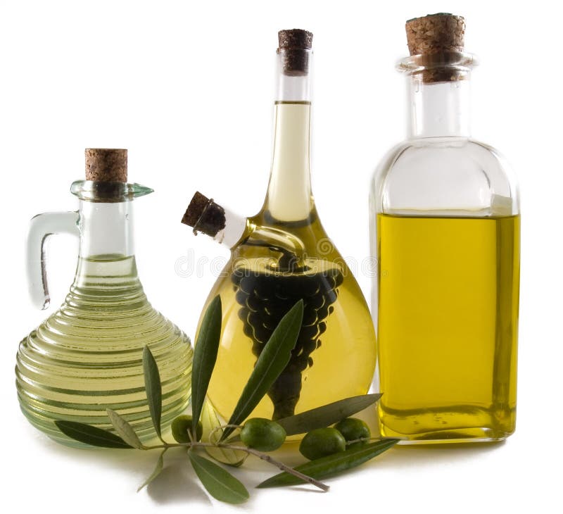 Bottles of Olive Oil/vinegar Stock Photo Image of yellow, olives 3622046