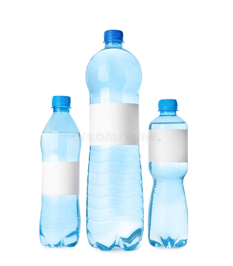 Bottles of Pure Water with Blank Labels Stock Image Image of blank