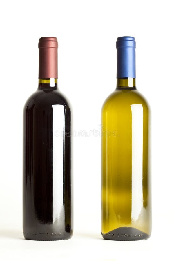 bottles röd vit wine arkivbild bottles röd vit wine arkivbild