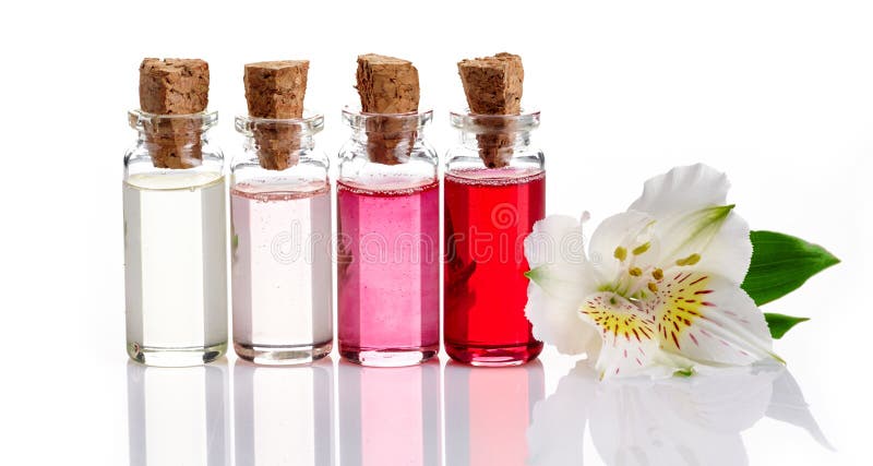 Bottles of Spa essential oils