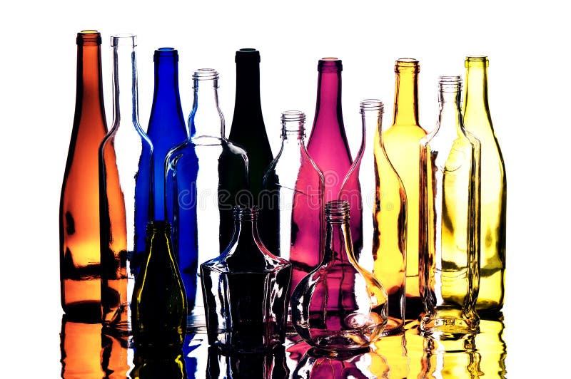 Bottles texture stock photos