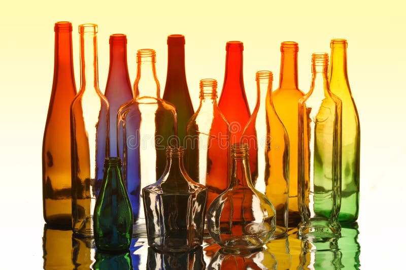 Bottles texture royalty free stock photo