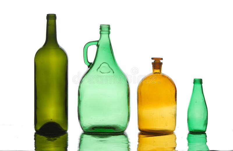 Bottles texture stock image