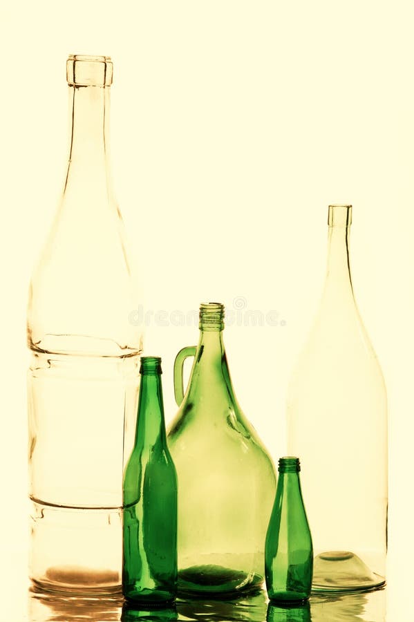 Bottles texture stock images