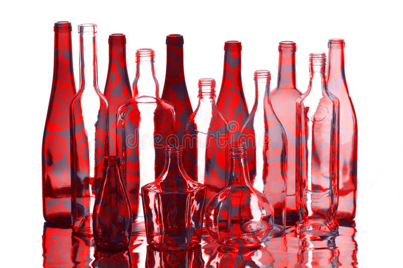 Bottles texture stock photos