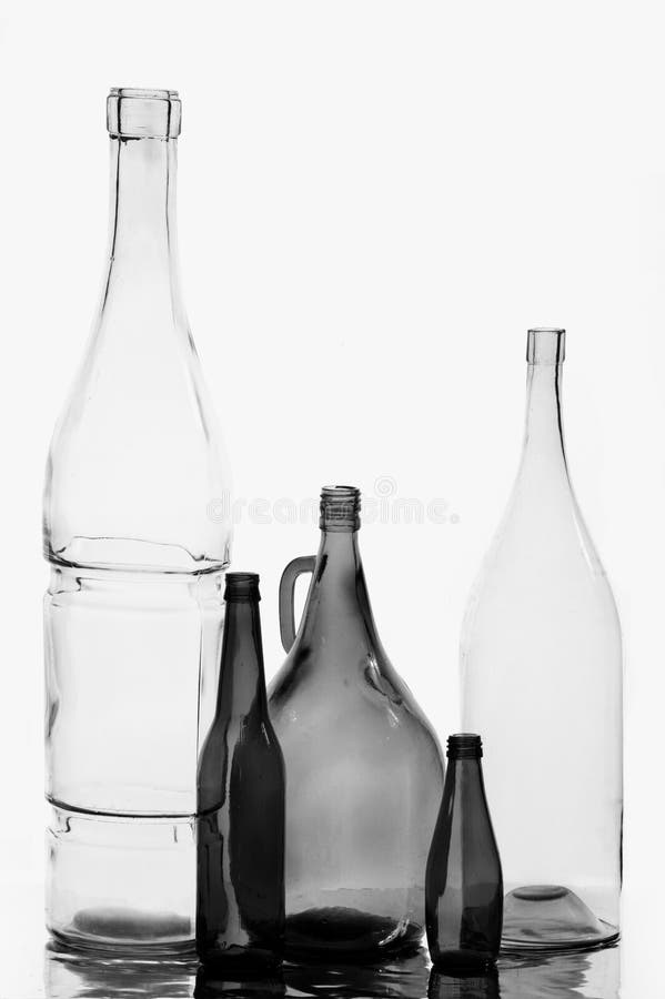 Bottles texture stock photo