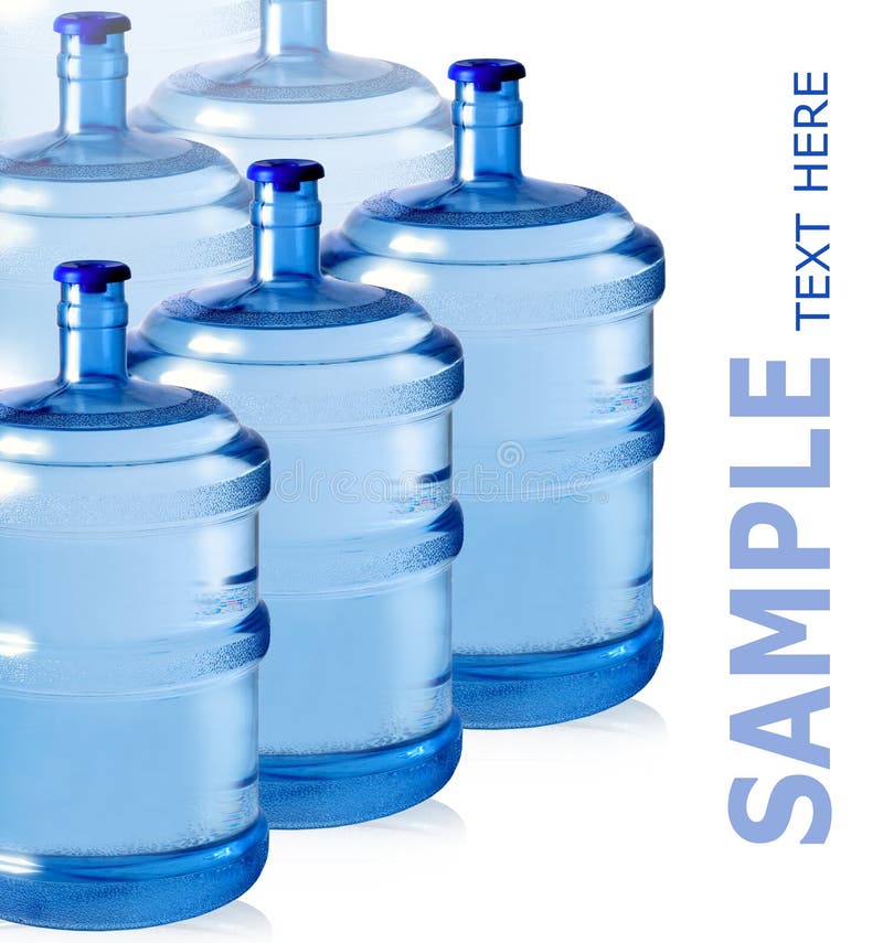 Water bottles with label stock image. Image of full, healthy 26708465