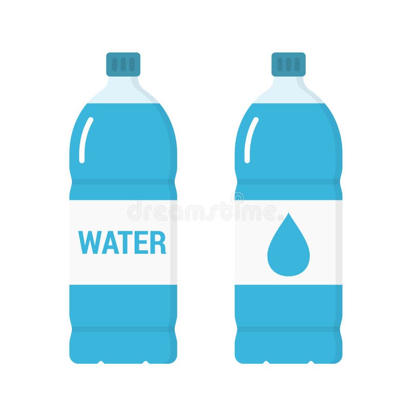 Bottles of Water stock vector. Illustration of plastic 113407733
