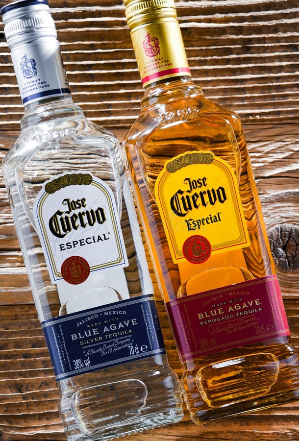 Bottless of Tequila Jose Cuervo on a Wooden Table Editorial Stock Photo ...