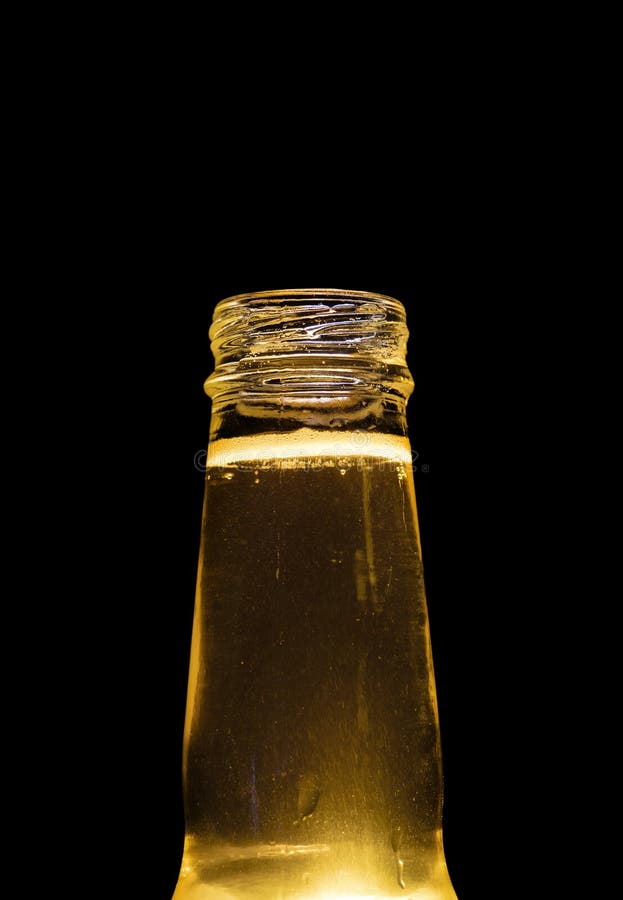 Bottom Lit Beer Bottle stock photo. Image of cold, spirits 208671276