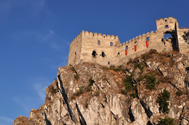 A bottom view of the castle