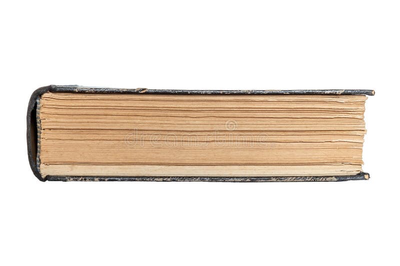 Bottom View of a Closed Book Page Edges of an Old Closed Book