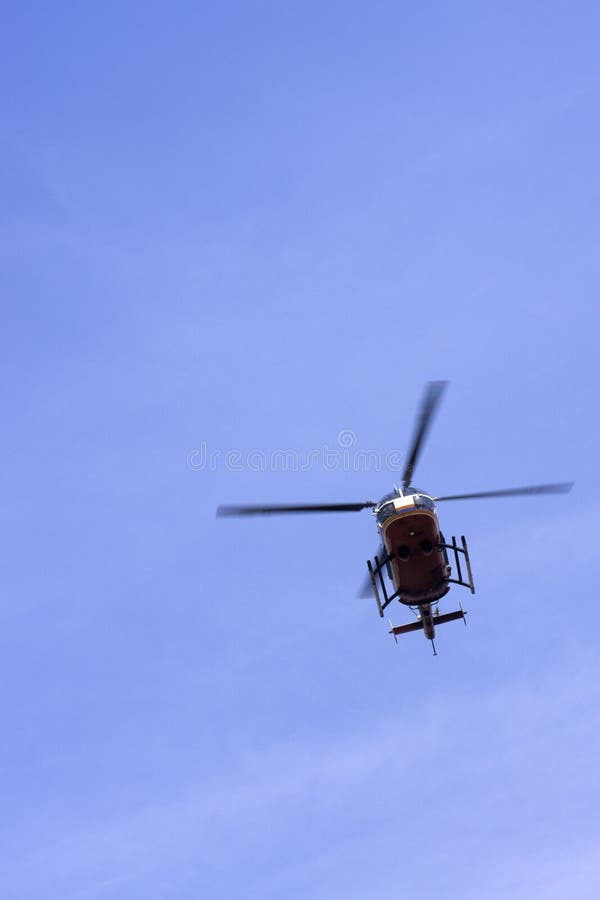 Bottom view on helicopter stock image. Image of light 11226677