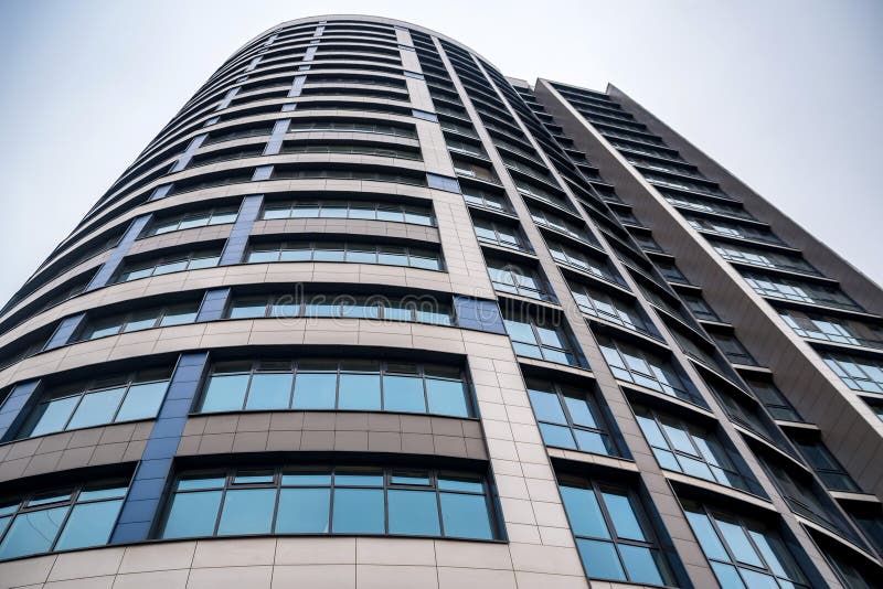 Bottom View Of Modern Office Building Stock Photo - Image ...