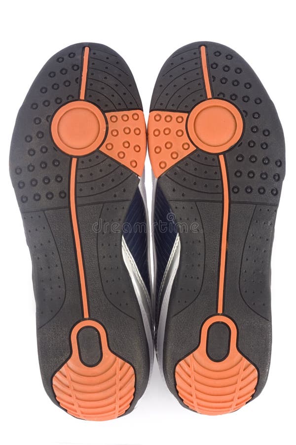 Bottom View of a Pair of Athletic Sports Shoes Stock Image Image of