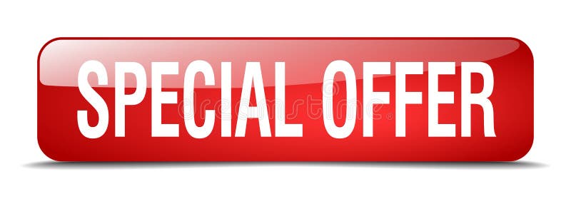 bottone di web isolato quadrato rosso di offerta speciale illustrazione vettoriale bottone di web isolato quadrato rosso di offerta speciale illustrazione vettoriale