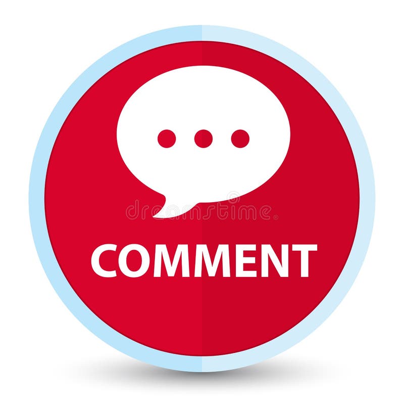 Bottone rotondo rosso principale piano di commento (icona di conversazione) royalty illustrazione gratis Bottone rotondo rosso principale piano di commento (icona di conversazione) royalty illustrazione gratis
