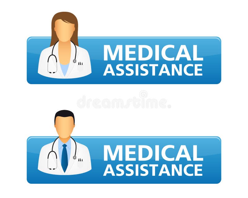 Bottoni di richiesta medici di assistenza