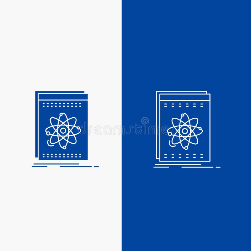 Botão da Web do Api, da aplicação, do colaborador, da plataforma, da linha da ciência e do Glyph na bandeira vertical da cor azul ilustração do vetor Botão da Web do Api, da aplicação, do colaborador, da plataforma, da linha da ciência e do Glyph na bandeira vertical da cor azul ilustração do vetor