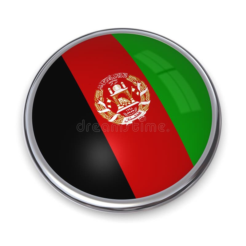 Botón Afganistán de la bandera