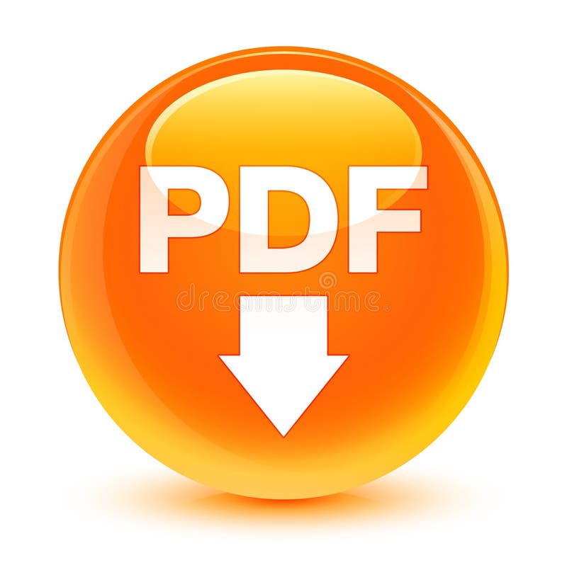 Botón redondo anaranjado vidrioso del icono de la transferencia directa del pdf stock de ilustración Botón redondo anaranjado vidrioso del icono de la transferencia directa del pdf stock de ilustración