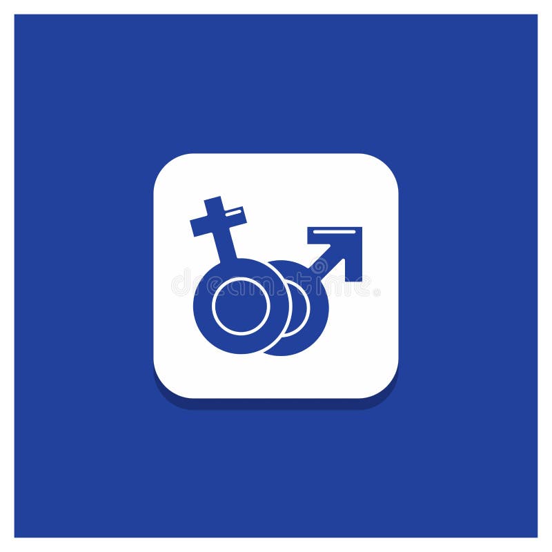 Botón redondo azul para el género, Venus, Marte, icono masculino, femenino del Glyph libre illustration Botón redondo azul para el género, Venus, Marte, icono masculino, femenino del Glyph libre illustration