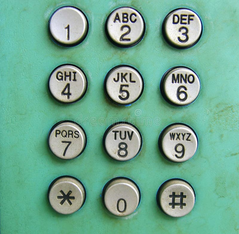Botón viejo del dial del teléfono