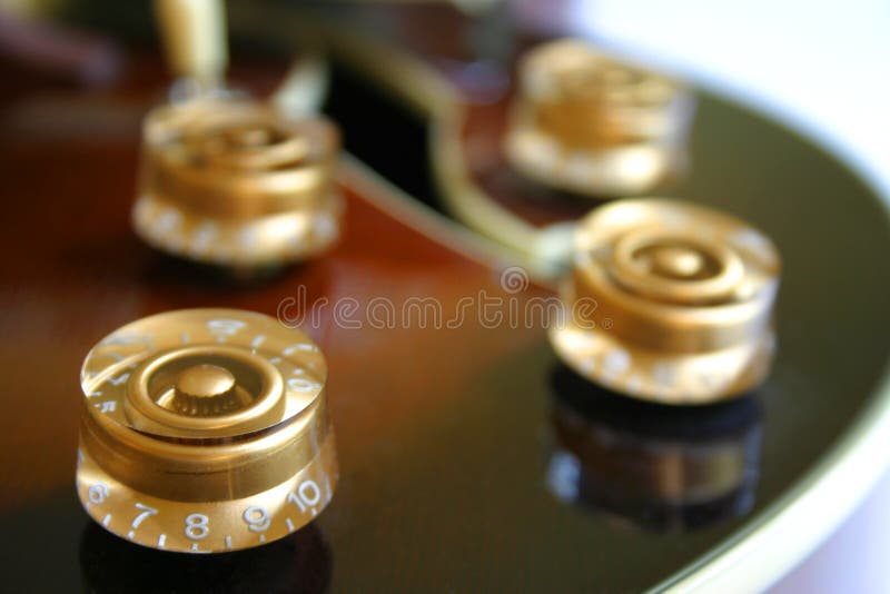 Botões da guitarra imagens de stock Botões da guitarra imagens de stock