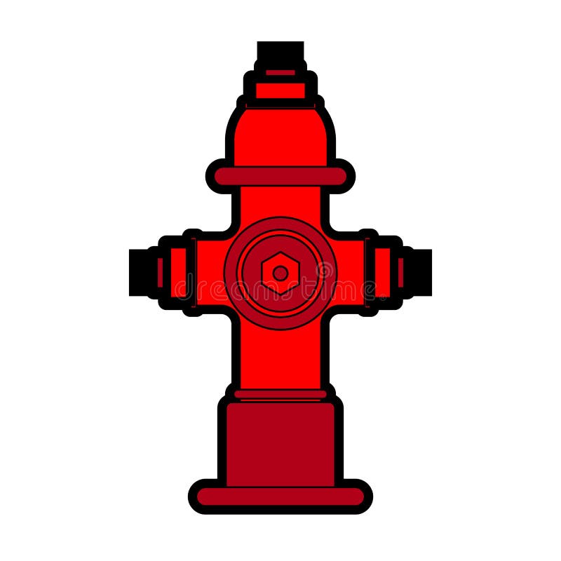 Bouche d'incendie d'isolement Illustration rouge de vecteur de puissance de feu illustration libre de droits Bouche d'incendie d'isolement Illustration rouge de vecteur de puissance de feu illustration libre de droits