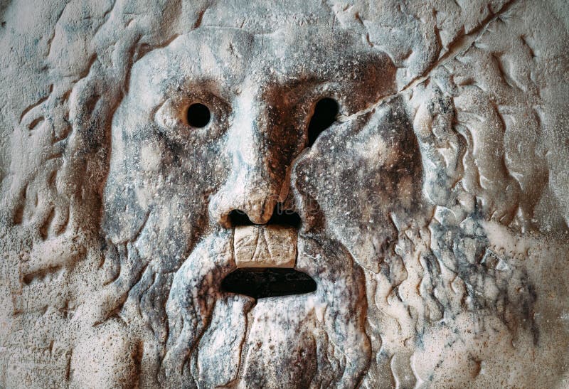 Bouche de masque de marbre de Verita de della de Bocca de v?rit? dans Santa Maria dans l'?glise de basilique de Cosmedin ? Rome images stock Bouche de masque de marbre de Verita de della de Bocca de v?rit? dans Santa Maria dans l'?glise de basilique de Cosmedin ? Rome images stock
