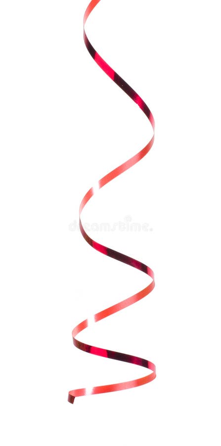 Boucle rouge bouclée d'arc de ruban photo stock Boucle rouge bouclée d'arc de ruban photo stock