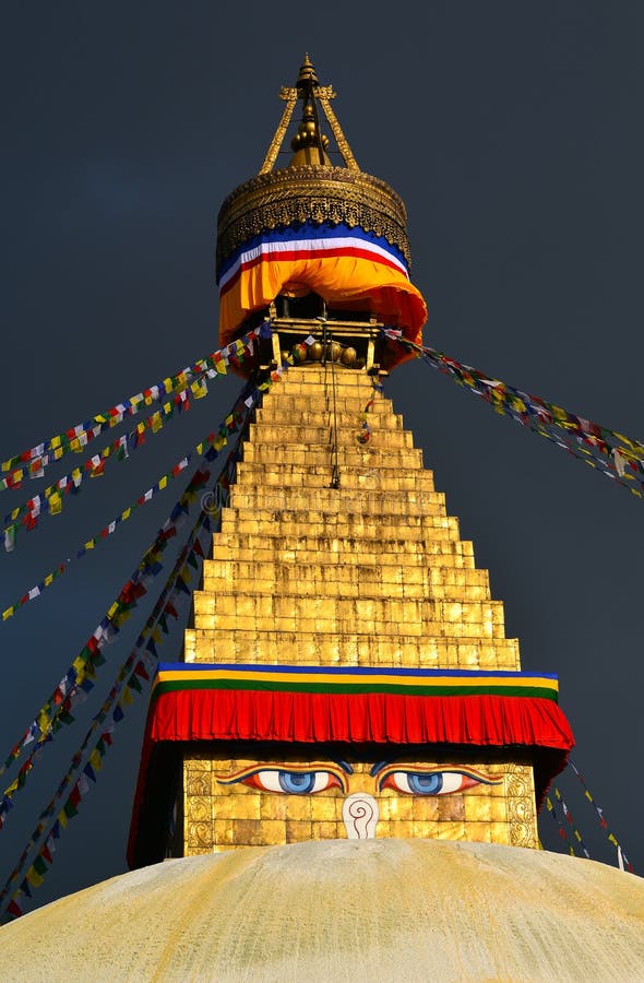 Boudhanath buddiststupa. Katmandu Nepal royaltyfri fotografi Boudhanath buddiststupa. Katmandu Nepal royaltyfri fotografi