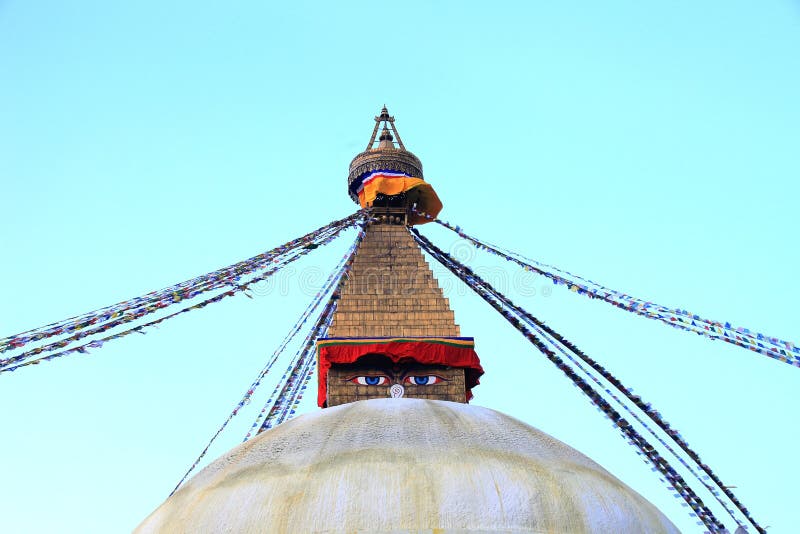 Boudhanath Stupa,加德满都尼泊尔 免版税库存照片 Boudhanath Stupa,加德满都尼泊尔 免版税库存照片