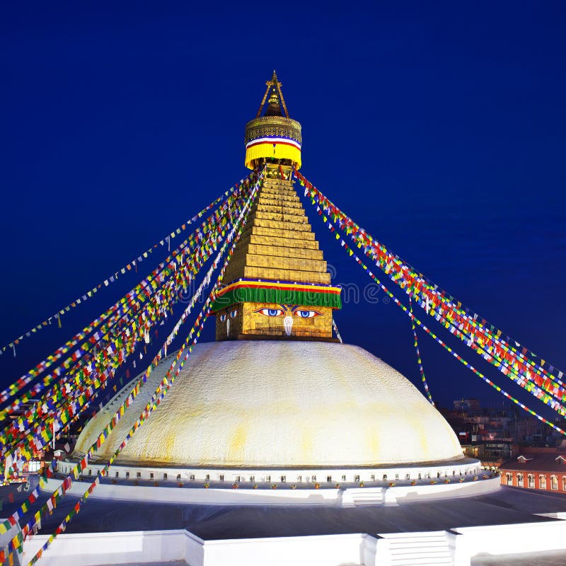 Boudhanath Stupa在加德满都谷,尼泊尔 库存图片 Boudhanath Stupa在加德满都谷,尼泊尔 库存图片