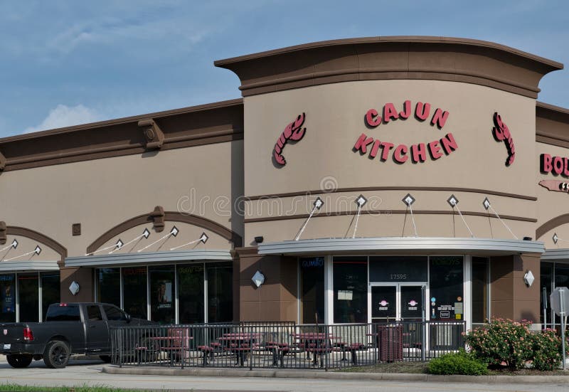 Boudreaux S Cajun Kitchen Storefront Exterior in Houston, TX. Editorial Image Image of