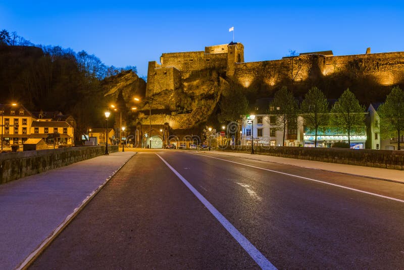 Bouillon Castle in Belgium stock image. Image of houses 213421891