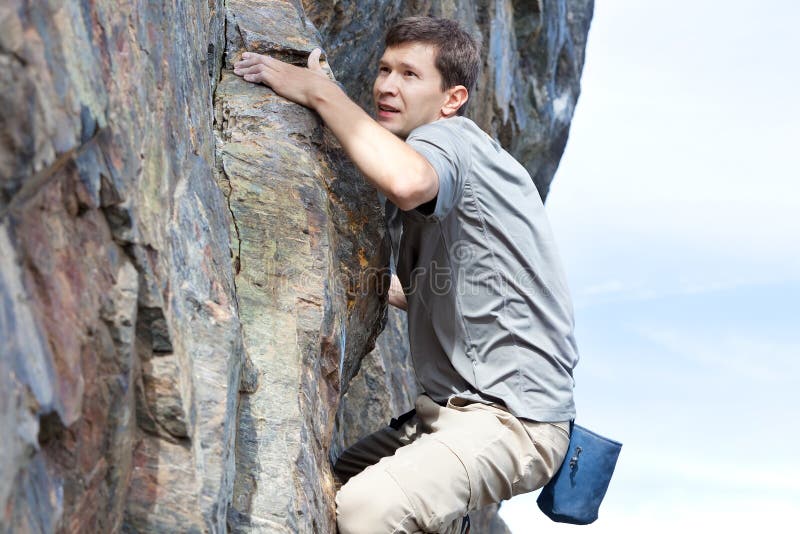 Bouldering outdoors stock photo. Image of cliff, bouldering 33830598