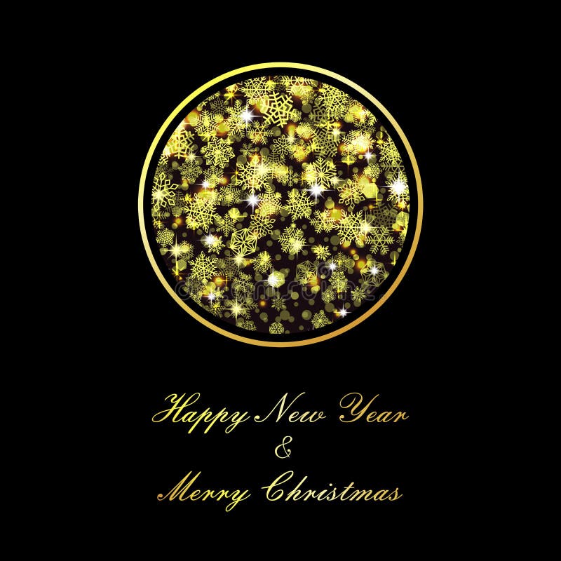 Boule d'or de Noël de vecteur sur le fond noir illustration de vecteur Boule d'or de Noël de vecteur sur le fond noir illustration de vecteur