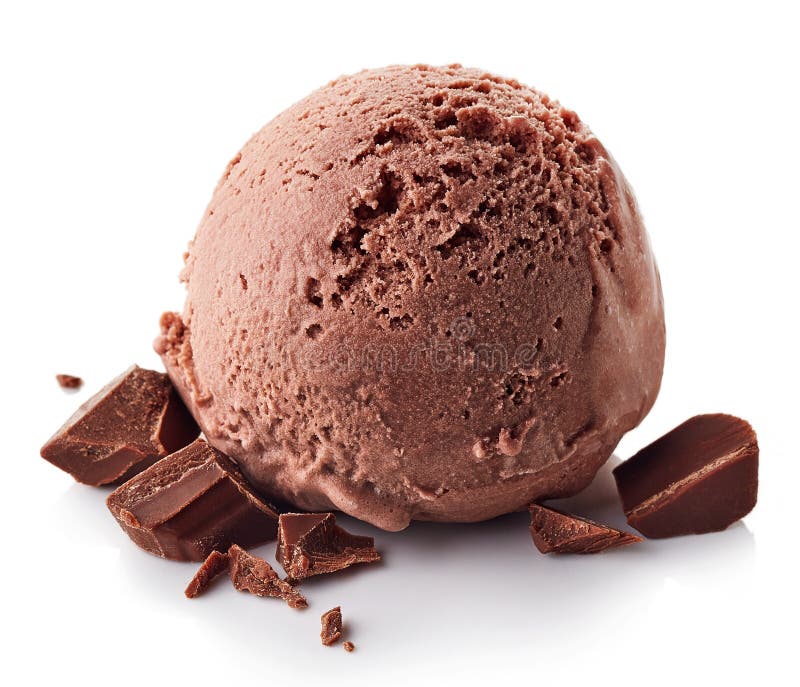 Boule de crème glacée de chocolat