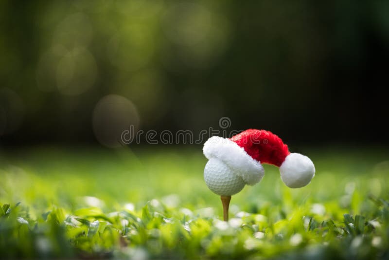 Boule De Golf à Lair De Fête Sur La Pièce En T Avec Le