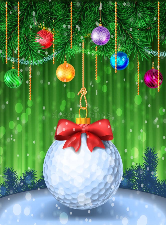 Boule de golf avec l'arc rouge illustration de vecteur Boule de golf avec l'arc rouge illustration de vecteur