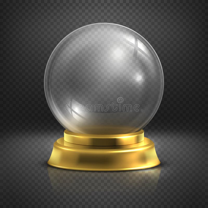 Boule, szkło pusta magiczna piłka, śnieżna kula ziemska wektoru ilustracja ilustracji Boule, szkło pusta magiczna piłka, śnieżna kula ziemska wektoru ilustracja ilustracji