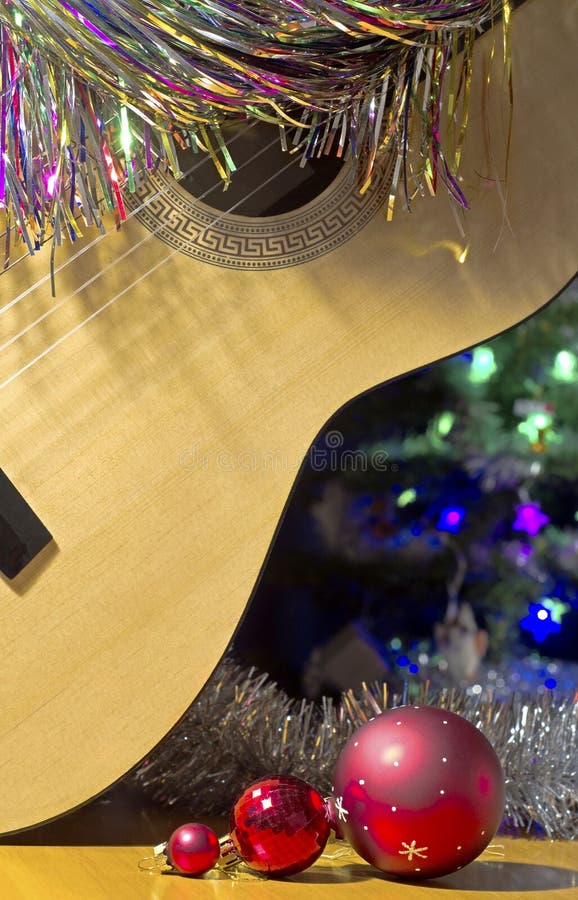 Lot De 2 Décorations De Sapin De Noël En Forme De Guitare, 2D