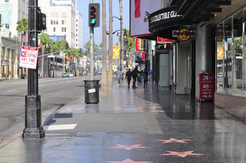 Passeggiata Di Hollywood Dell'uomo Los Angeles Dell'oro Di Fama