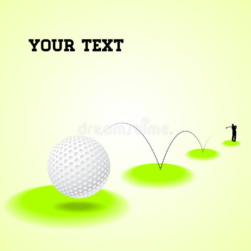 Bouncing golf ball stock vector. Illustration of finish 28107387