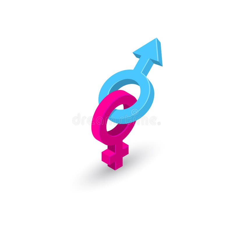 Male And Female Symbols Concept Of Gender Equality 3d Illustration Stock Illustration
