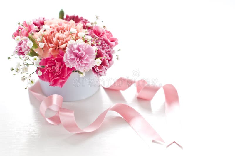 Bouquet of carnations stock photo. Image of birthday 32869414
