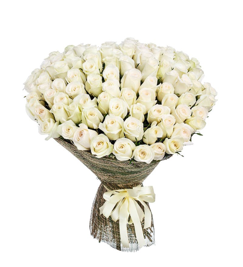 Bouquet de fleur de 100 roses blanches photographie stock Bouquet de fleur de 100 roses blanches photographie stock